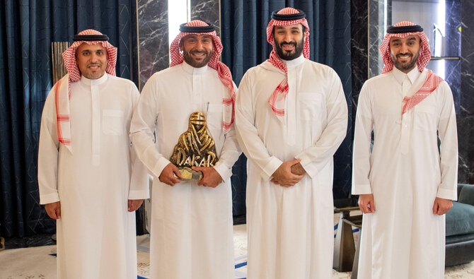 Crown Prince Receives Yazeed Al-Rajhi After His Historic Victory in Dakar Rally Saudi 2025