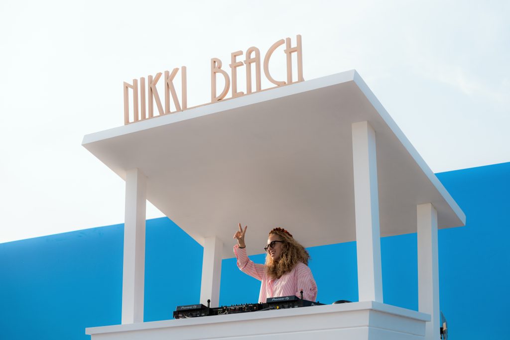 Nikki Beach Hospitality Group_s Head of Music & Entertainment, Mlle Sabah, DJs at the Nikki Beach TOURISE Pop-Up