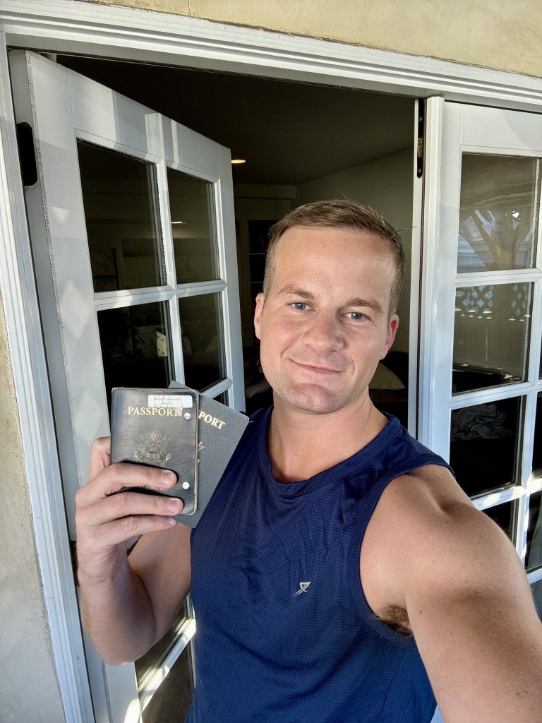 Nick Maddock receiving his 3rd passport 2025