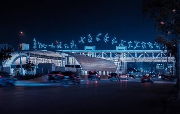 Riyadh Art Installs New Public Artwork on Pedestrian Bridge