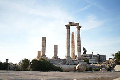 The Temple Of Hercules In Amman Stands As An Iconic Landmark Near Four Seasons Hotel Amman, Showcasing Jordan’s Rich Heritage Against A Stunning Hilltop Skyline