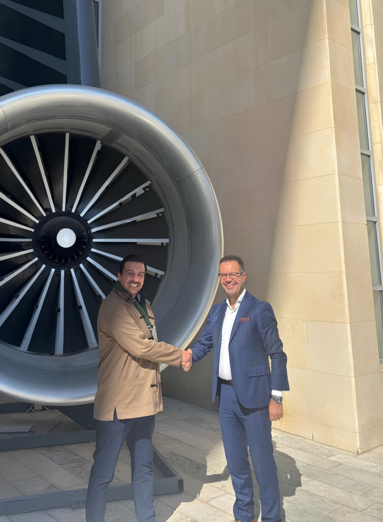 Karim Makhlouf, COO, Royal Jordanian with Boudou Gueffai, Editor-in-Chief, The Saudi Times