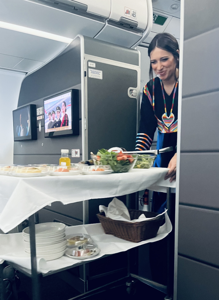 Royal Jordanian Meal Service Business Class Neo320 Madrid- Amman