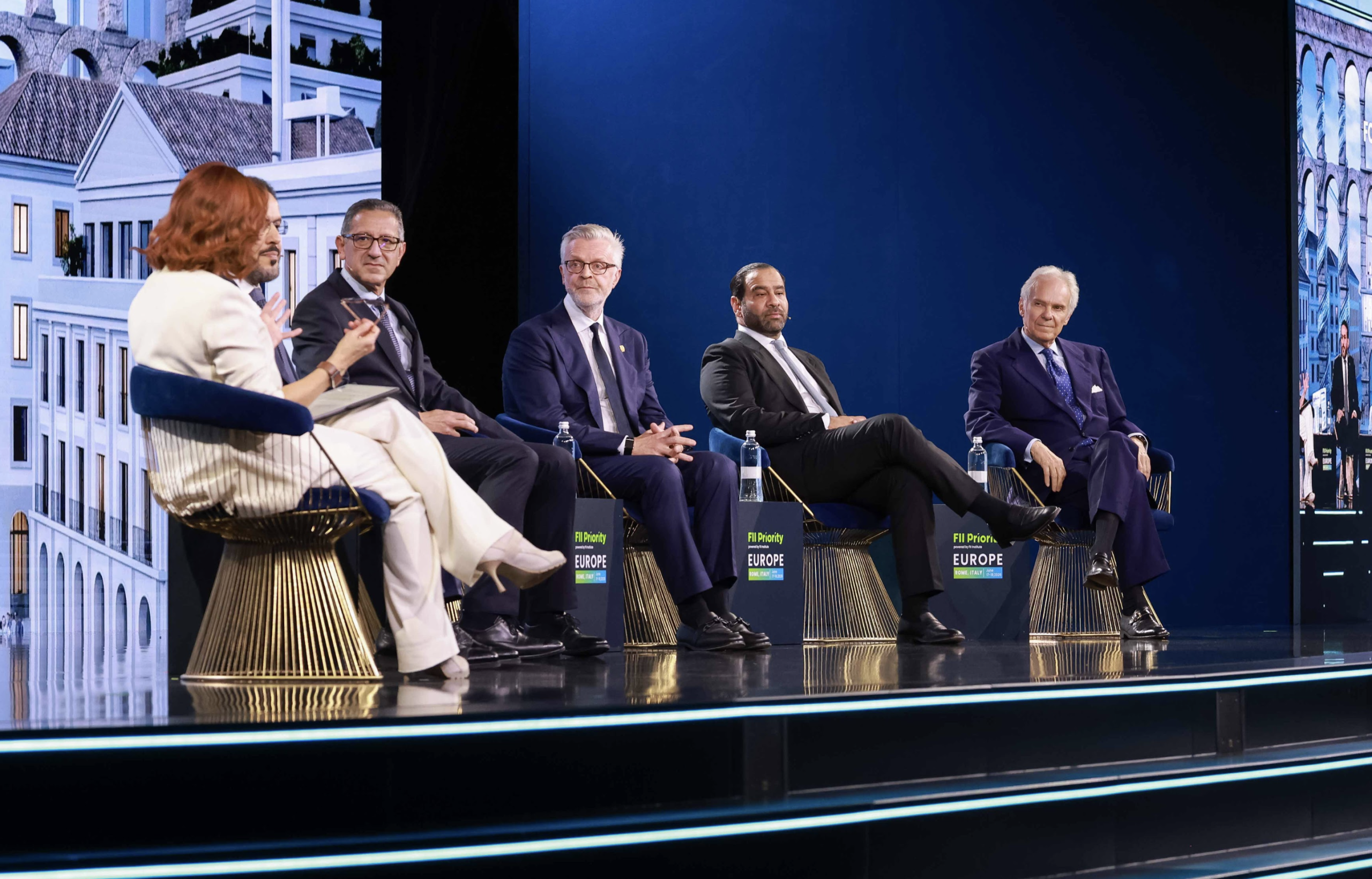 Michael Dyke, CEO of New Murabba, speaking during the “Infrastructure for the Urban Century” session at FII PRIORITY Europe in Rome, Italy, June 2026
