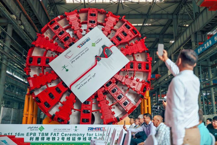 Tunnel Boring Machine Ready for Riyadh Metro Red Line Extension Project