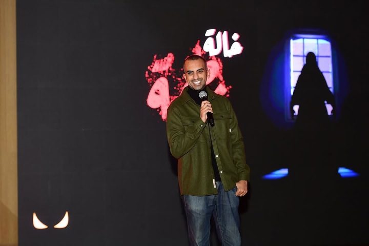 Abdulla speaking at The National Cultural Game Jam in Kuwait