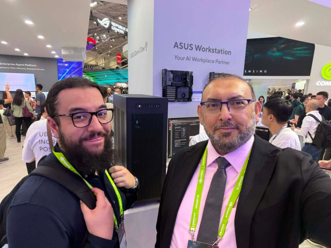 Ahmed AlSharif And Ammar Enaya During Think_s COMPUTEX Taipei Debut