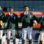 From left, Saad Alajmi, Khaled Almobty, Abdulrahman Alrajhi and Ramzy Al Duhamil winning gold at the Asian Games