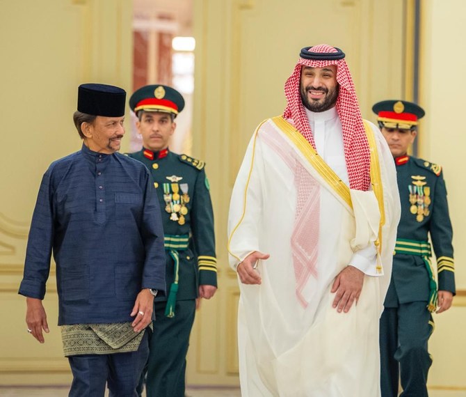 ولي العهد السعودي يستقبل سلطان بروناي بقصر السلام بجدة