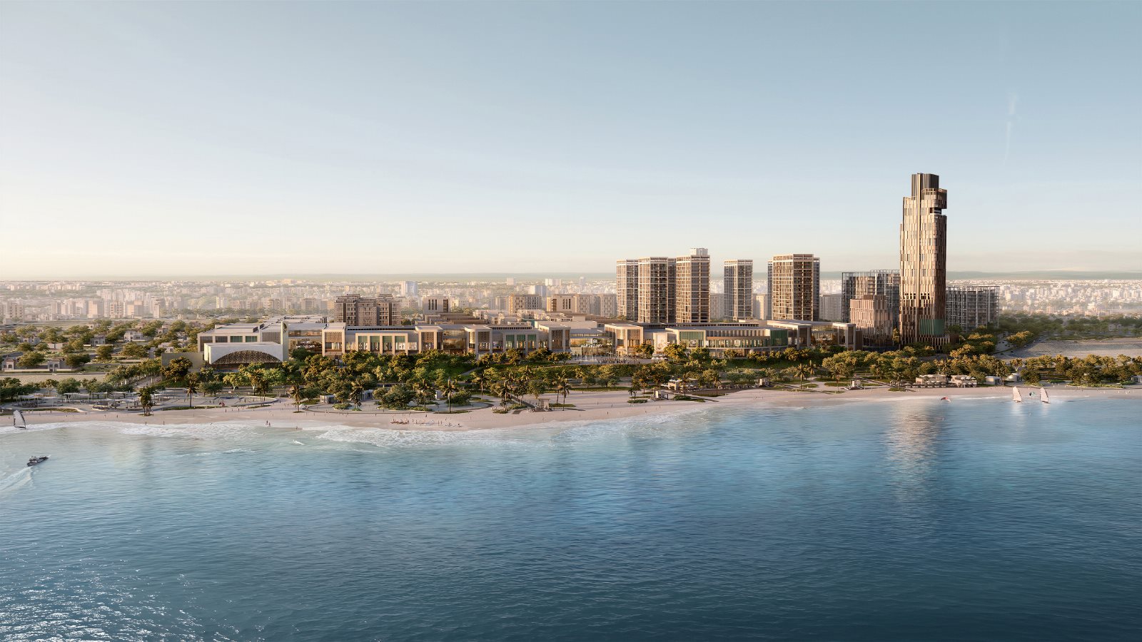 تصور معماري لمشروع وسط الخبر وأبراجه على شاطئ الخليج العربي